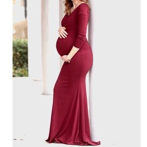 Ecavus Women’s off-the-shoulder Maternity Dress